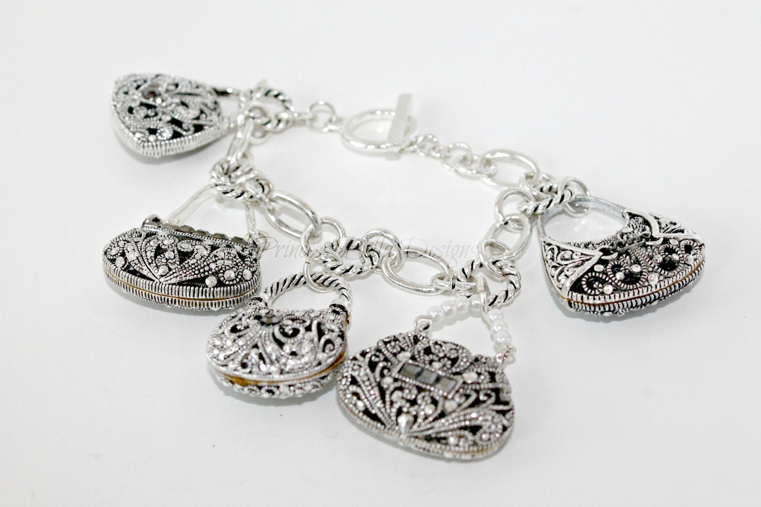 Dangle Charm Bracelets by PrincessBellaDesigns on Etsy