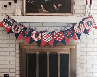 Fourth of July Banner | America Banner | USA Red White and Blue