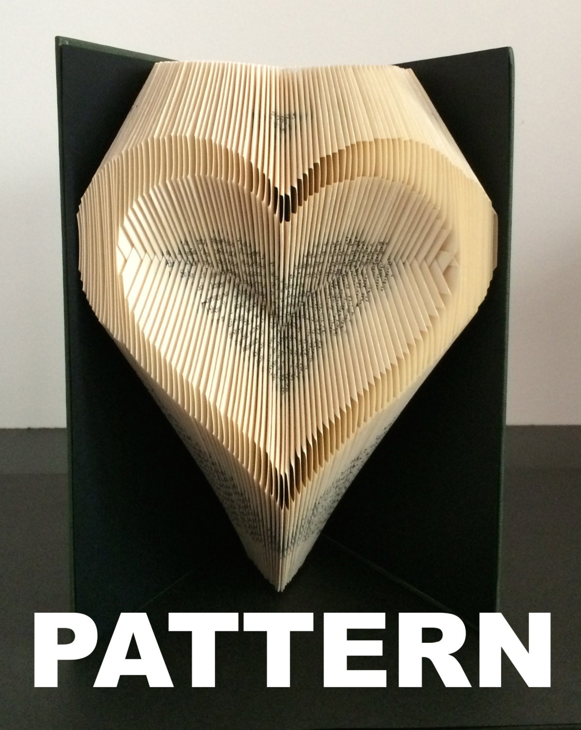 book folding pattern love heart free instructions