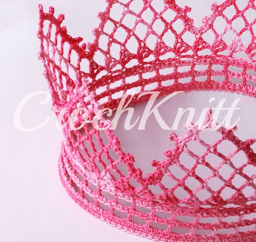 handmade Crochet Crown Crochet Tiara Crochet by CrochKnitt on Etsy