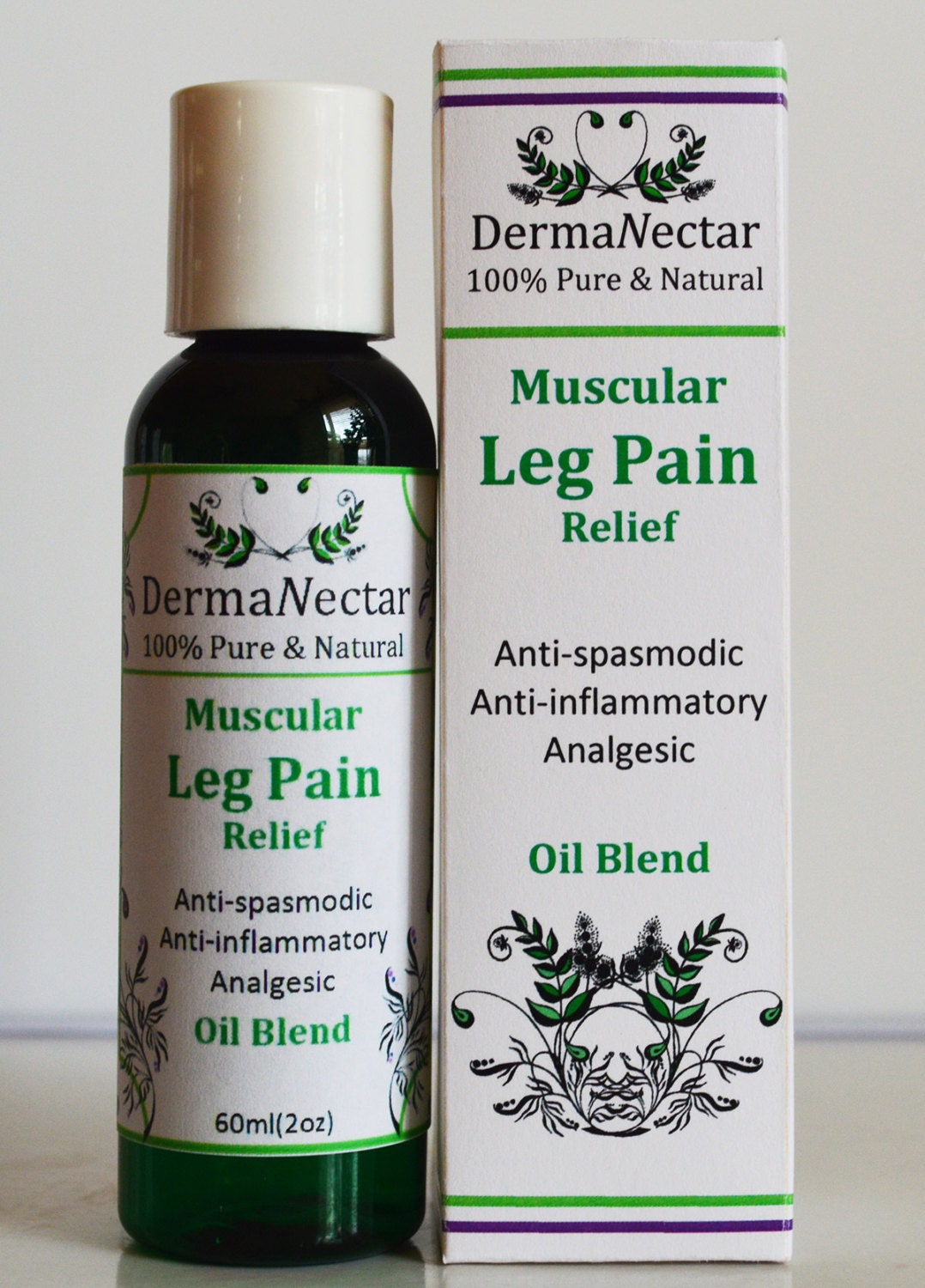 Muscular Leg Pain Relief Cramps Soothing Analgesic by DermaNectar