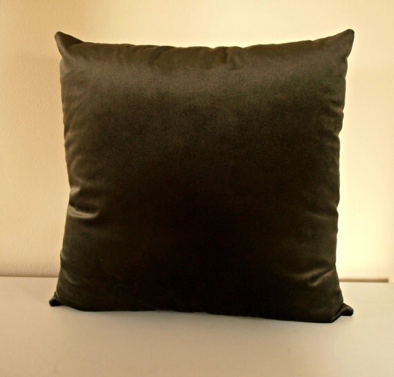 Dark Olive Green Velvet Pillow Cover olive velvet cushion