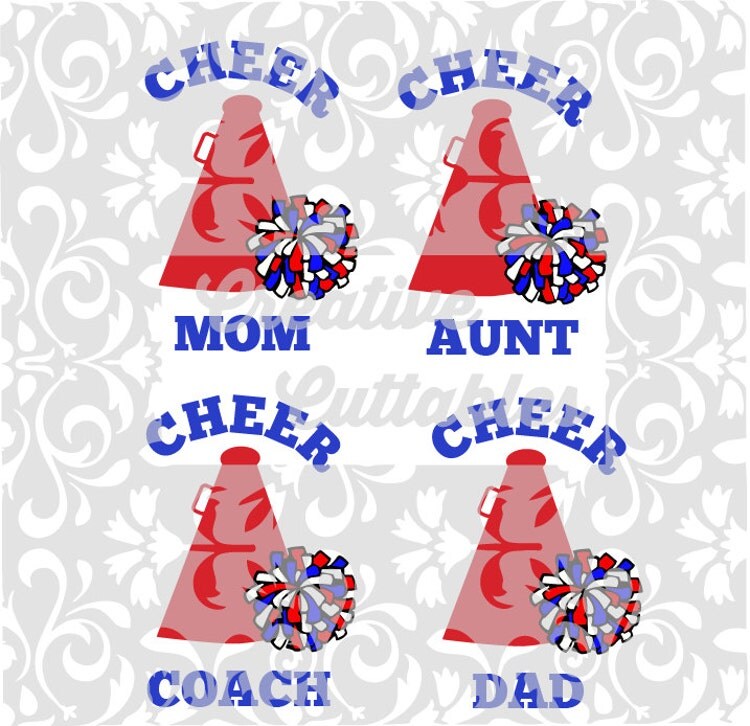 Download Cheer SVG Cheer Mom Dad Aunt Coach Pom poms by ...