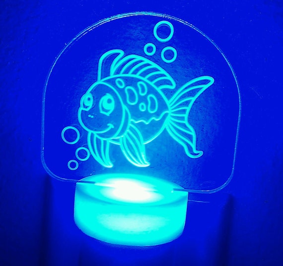 Goldfish LED Nightlight Night Light Personalized Acrylic