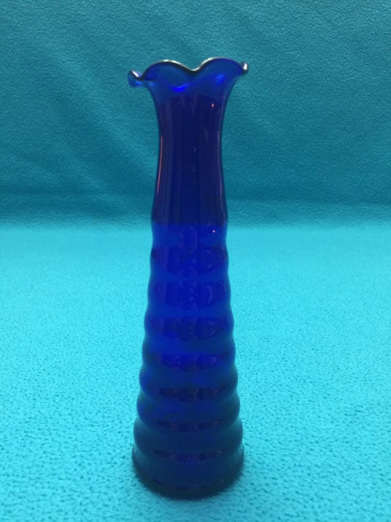 Cobalt Blue Depression Glass Bud Vase By Allunlimited On Etsy 8824