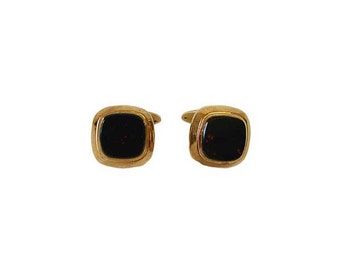 Victorian 9K Gold Bloodstone Cufflinks