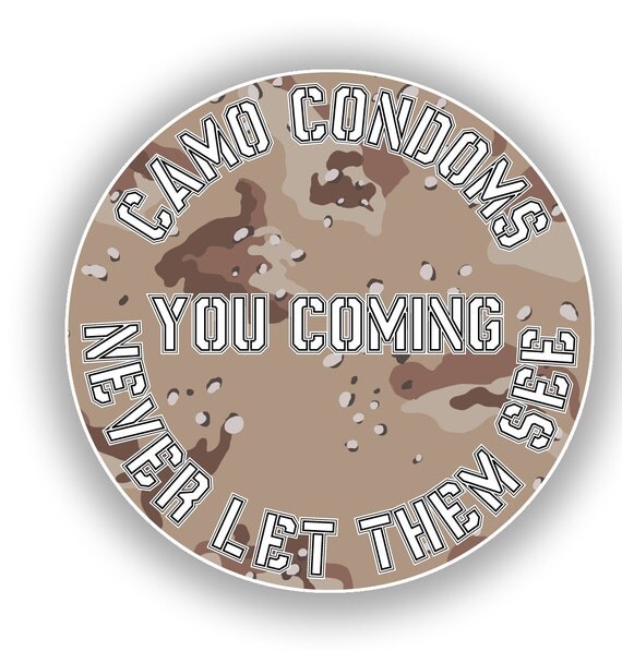 Camo Condoms Sticker / Decal by VanGoats on Etsy