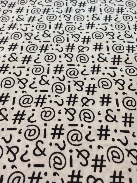Windham Fabric Text Me One Yard Cut black