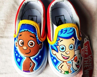 Bubble Guppies Shoes Painted Infant/Children's Vans/Canvas
