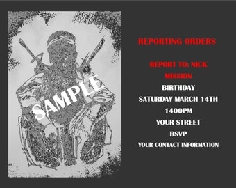 Custom Call of Duty Invitation/ Birthday/ Event