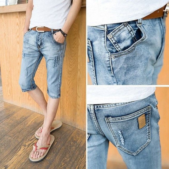 Men Stylish Summer Casual Shorts Pants Fashion Jeans by slamydunks