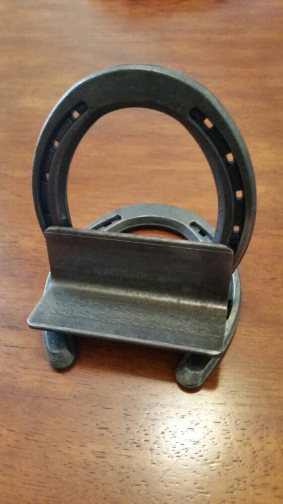 Horseshoe Business Card Holder by HouseOfHorseshoe on Etsy