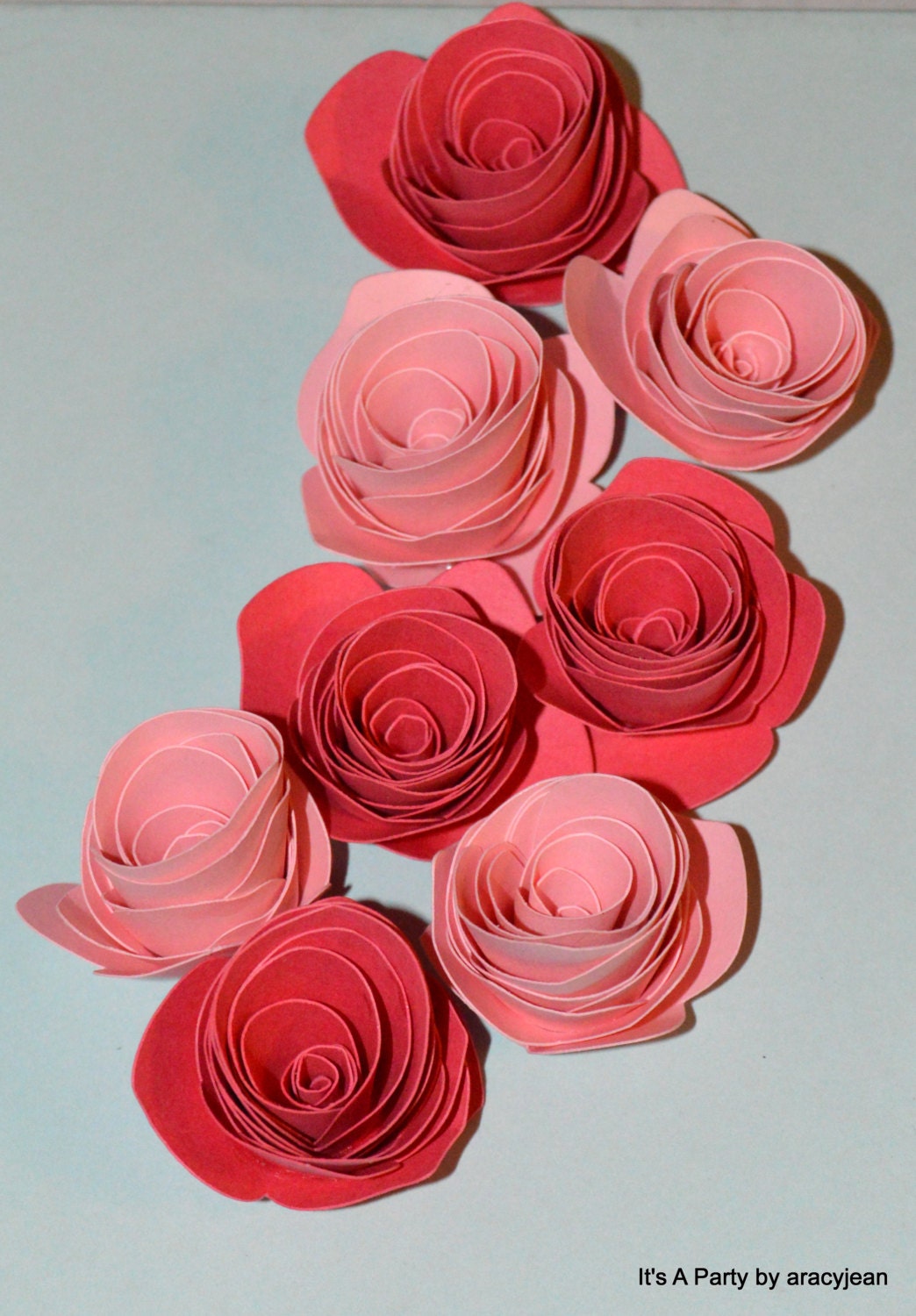 Assorted Handmade Paper Roses by ItsAPartybyaracyjean on Etsy