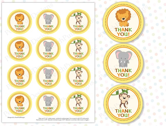 Safari favor tags INSTANT DOWNLOAD Jungle baby shower Safari favor tags INSTANT DOWNLOAD Jungle baby shower