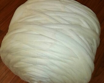 Wool Roving - 1 Pound Wool - Spinning Fiber - Fiber Supplies - Wool By the Pound - Corriedale Blend - Undyed Wool - Giant Chunky Yarn