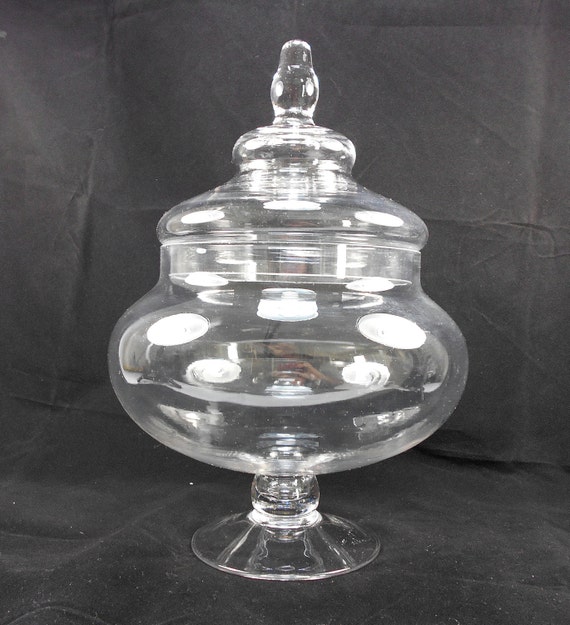 Fancy Glass Apothecary Jar with Lid