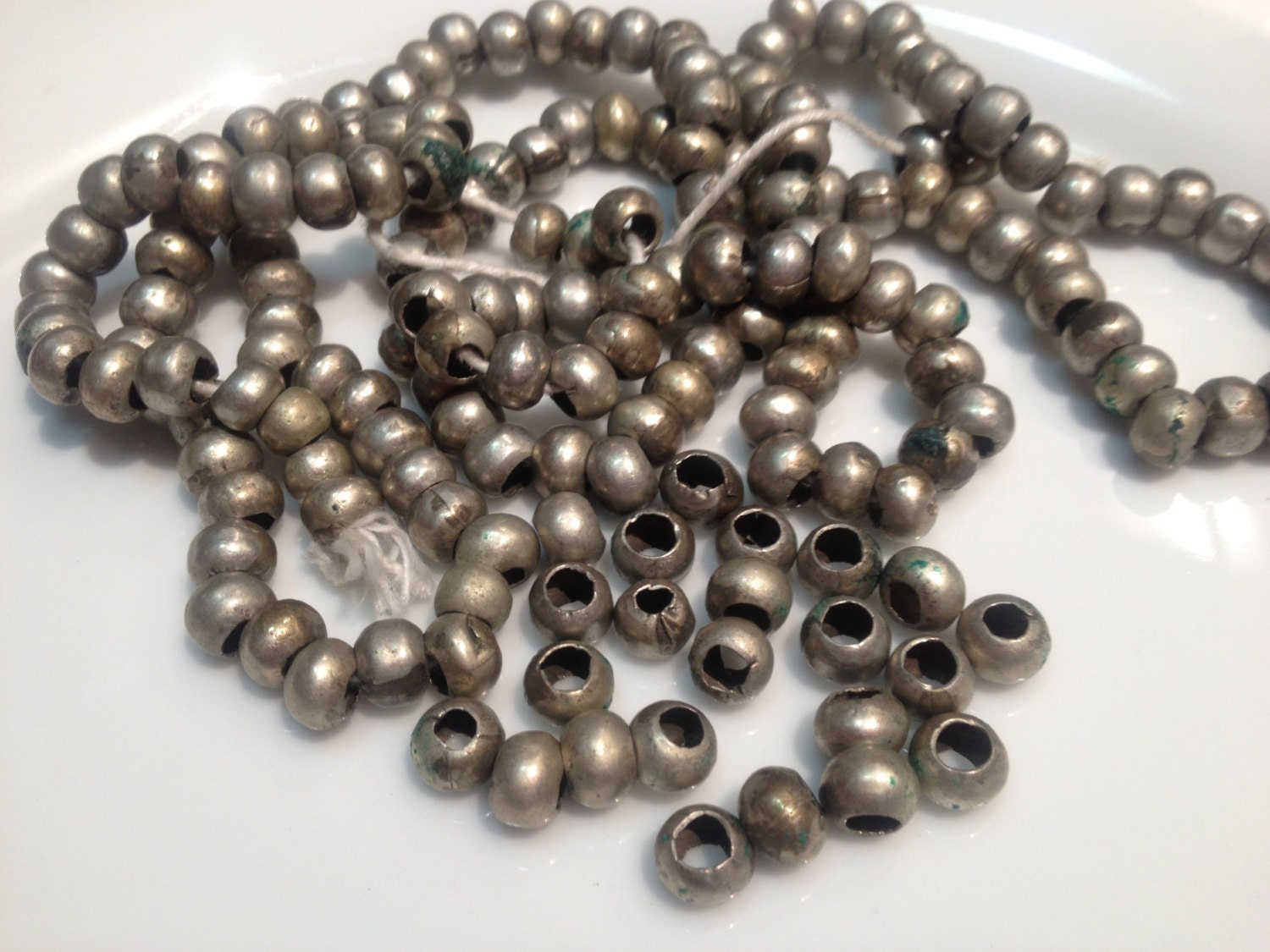 Vintage Beads-100 Antique Beads old Spacers Kochi tribe