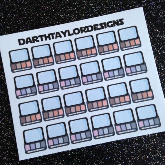 Eyeshadow Palette Stickers Set of 24 Item by DarthTaylorDesigns