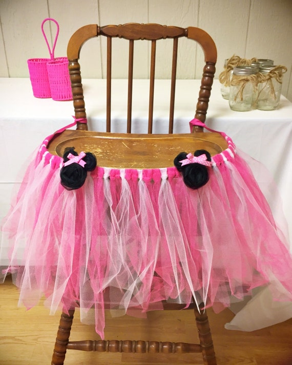 Minnie Mouse High Chair Tutu by SprinklesOnTheSundae on Etsy
