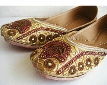 flat sequined bridal shoes