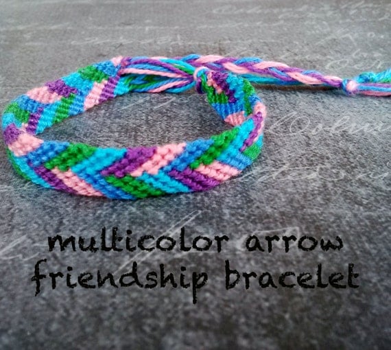 Multicolor Arrow Friendship Bracelet String by StrungOutBracelets