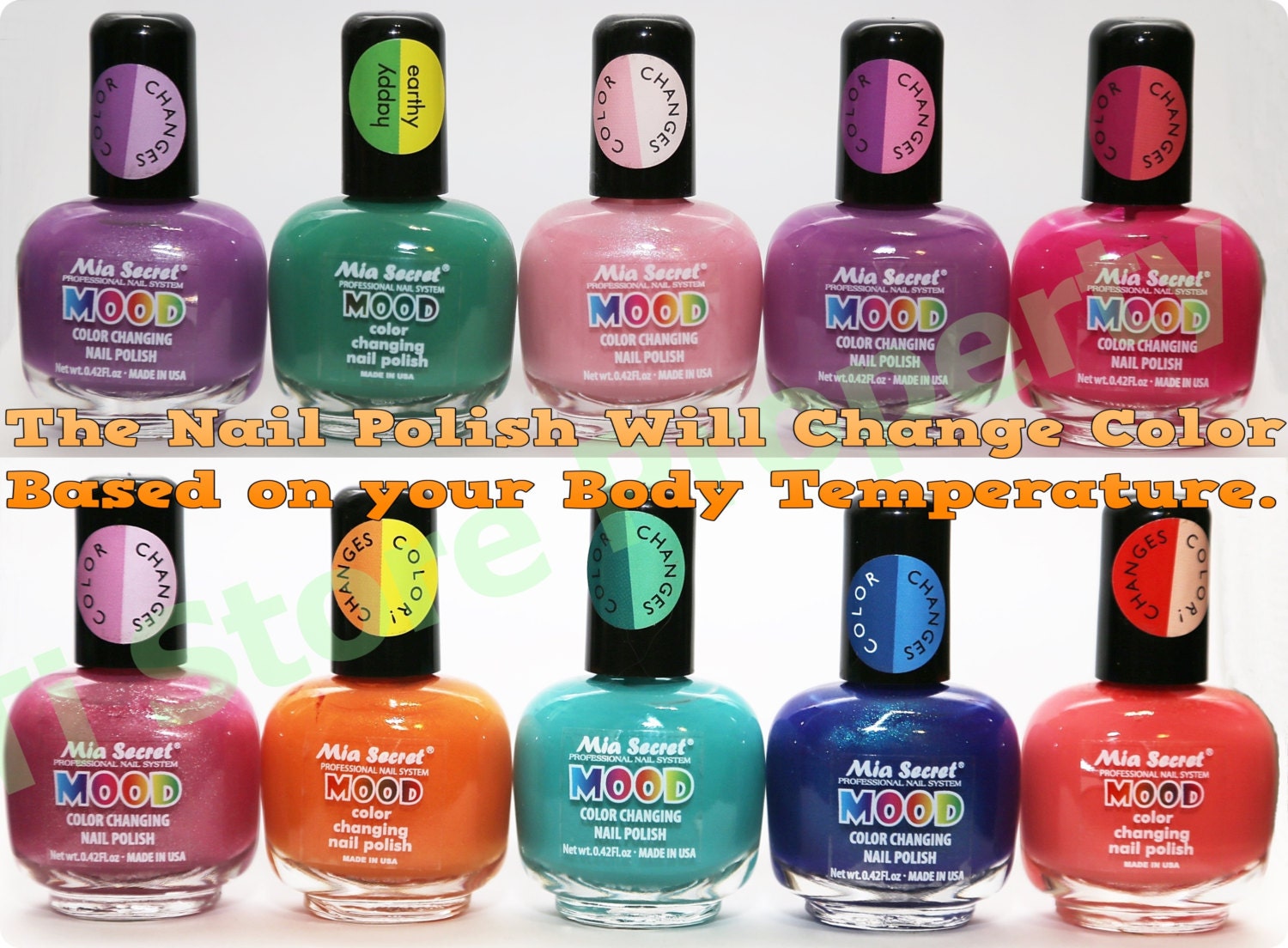 1. Mood Color Changing Nail Polish Set - 6 Colors - wide 3
