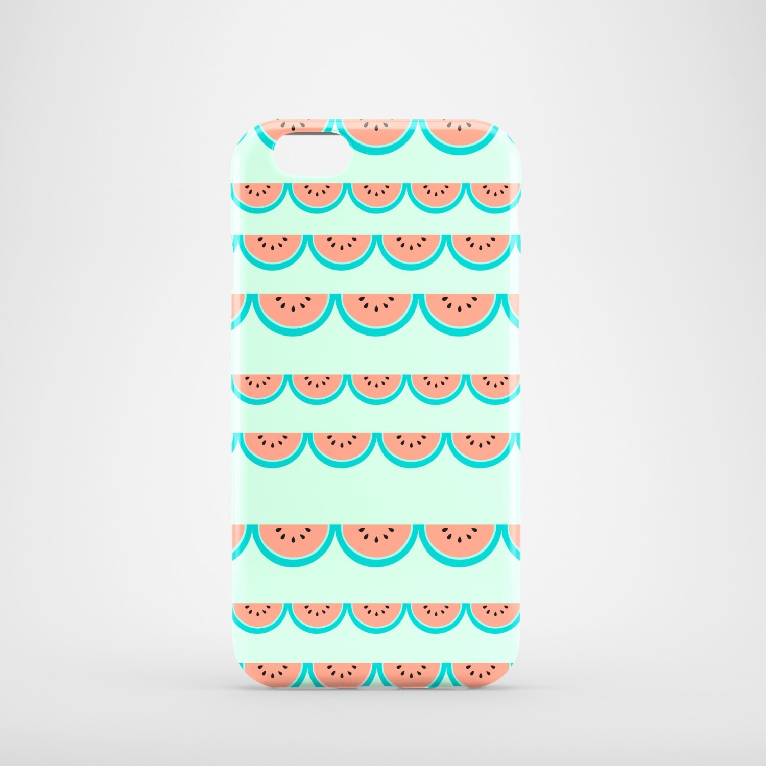 Watermelons lace phone case / glossy case / sea green iPhone 8