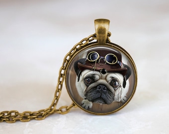 Steampug IV - Steampunk Handmade Pendant Necklace