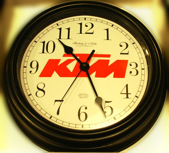 Items similar to KTM Motorcycle Racing Motor Bike Logo Wall Clock on Etsy