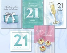 Popular items for 21st birthday card on Etsy