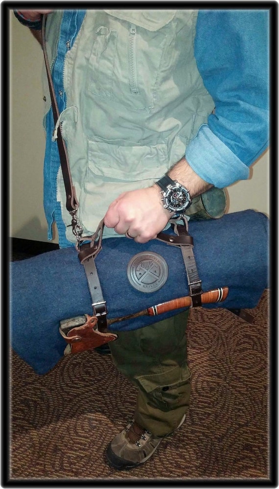 1862 Inspired Leather Bed Roll Harness Wool Blanket Combo