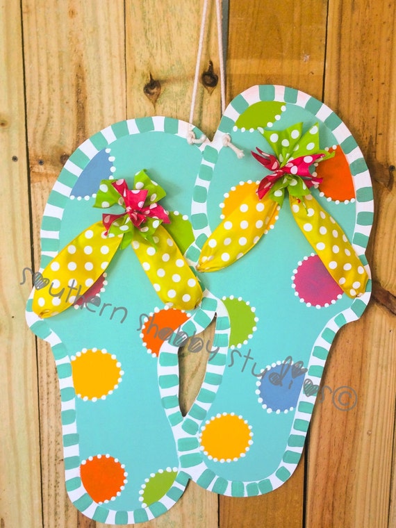 Summer Flip Flops Door Hanger by SouthernShabbyStudio on Etsy