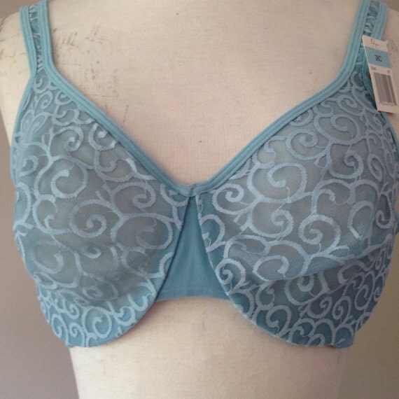 38C / Olga Sheer Swirl Nylon Underwire Bra / 35090 / by PantyPlus