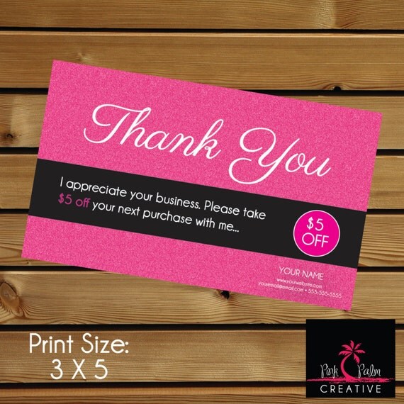 Items Similar To Direct Sales Thank You Card 3x5 With 5 Off Next 