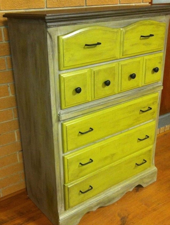 Beautiful distressed dresser by Vintagecutrer on Etsy