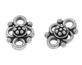 Handmade Oxidized Sterling Silver Chandelier Connector - 2 pcs.