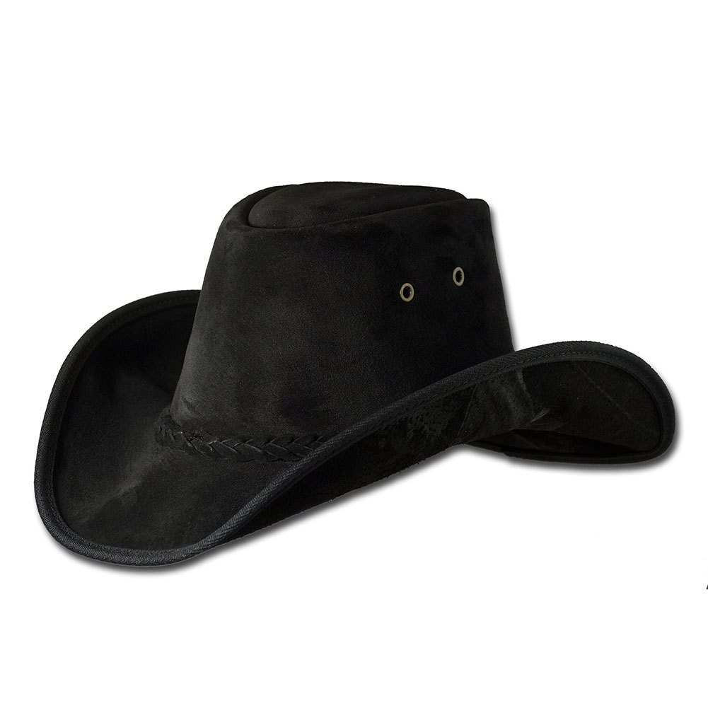 VE Adventures Suede Leather Cowboy Hat 3020BL Black