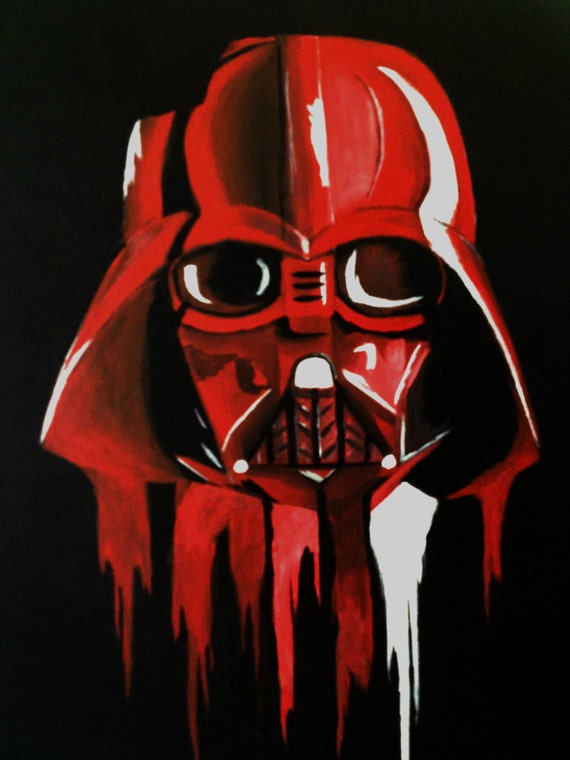 Star Wars Darth Vader Drip Canvas Painting by ABXYCustoms on Etsy