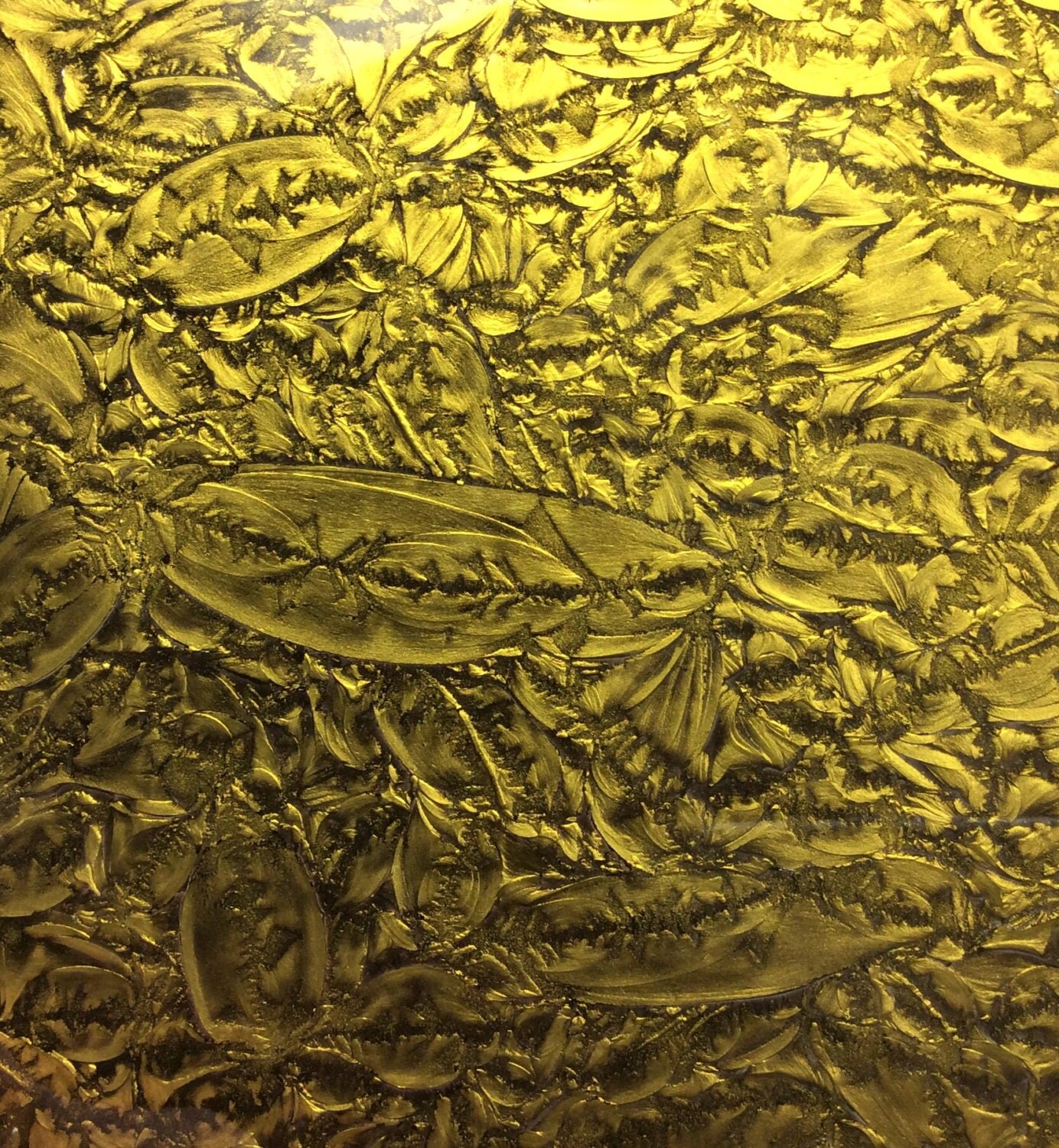 Sheet METALLIC GOLD Van Gogh Glass Stained Glass Mosaic