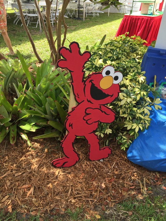 Wooden Elmo Cutout Wooden Elmo Cut Out Elmo Birthday Party
