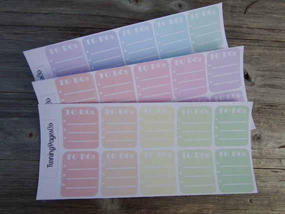 Pastel Bullet Point To Do Planner Stickers