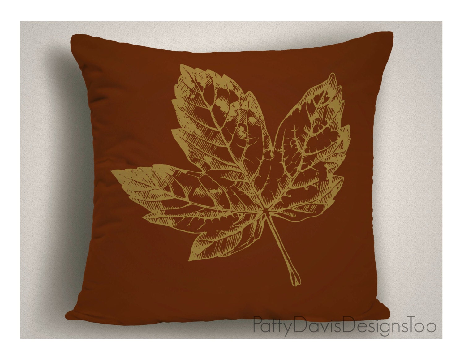 Decorative Throw Pillow Two Sided Washable Green by StickandPatti