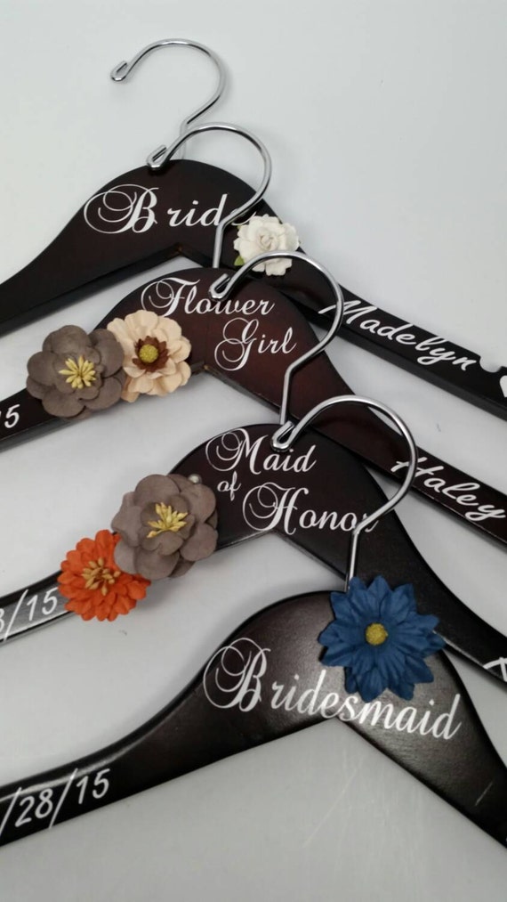 Bridesmaid Hanger Bride Hanger Wedding Hangers by MaddiesHangers