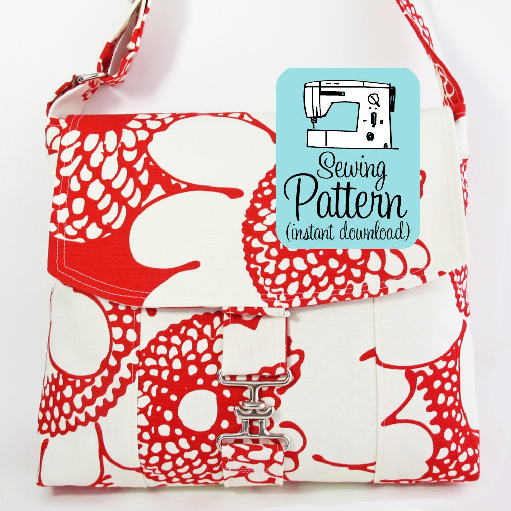Messenger Bag PDF Sewing Pattern Purse Crossbody Pattern PDF