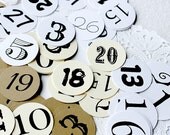 Number Tags, Scrapbook Embellishments, December Daily, Junk Journal, Smash Book, Project Life, Calendar Numbers