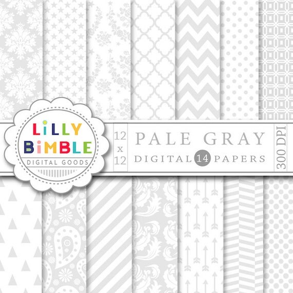 80% off Elegant gray and white digital papers for wedding invitations, designs, Damask, arrows, paisley Neutral download Il_570xn