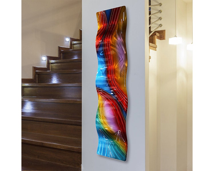 SALE Multi Colored Abstract Metal Wall Art Large Modern Wall
