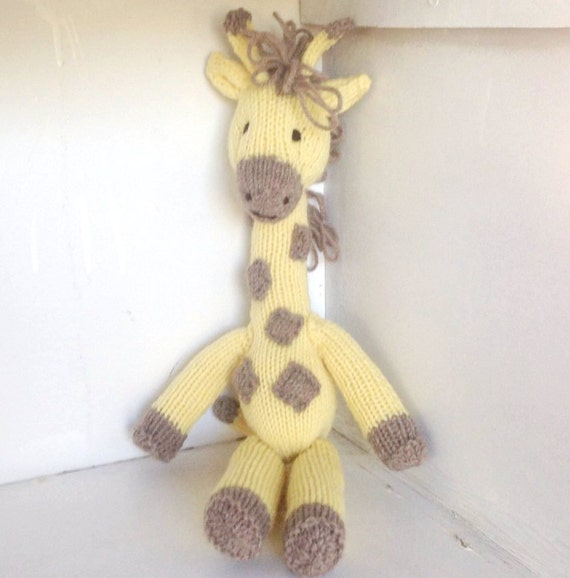 Natural Stuffed Animal - Waldorf Toy - Eco Kids Toy - Giraffe - Organic