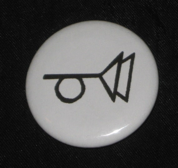 The Crying of Lot 49 Muted Post Horn Logo Button by MemoraDelia
