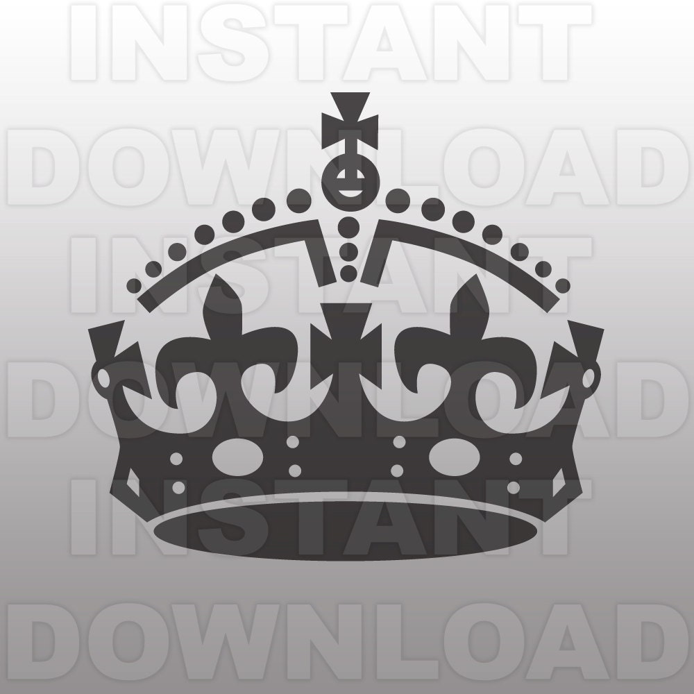 Download Keep Calm Crown SVG File Cutting Template-Vector Clip Art for